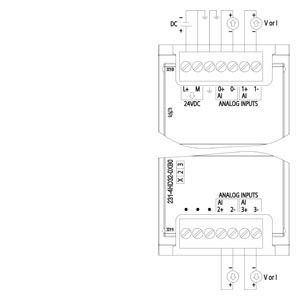 PLC 6ES7231-4HD32-0XB0 SM 1231 AI-analooginvoermodule met gebruiksvriendelijke interface