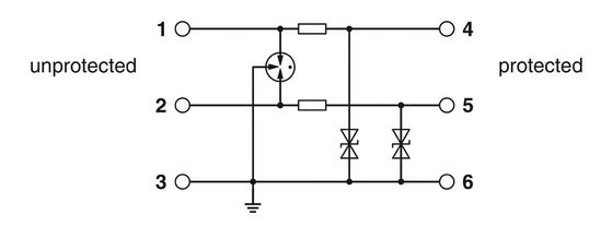 24V DC TTC-6-2X1-PT Overschrijdingsbeschermer Bescherm uw industriële apparatuur met 2 polen