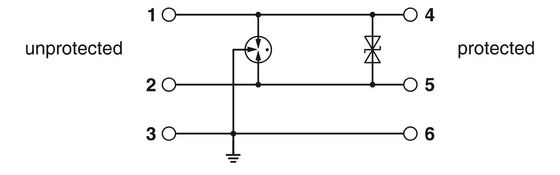 2 polen TTC-6-2-24DC-PT-overspanningsbeschermer voor 24 V gelijkstroom elektrische bescherming