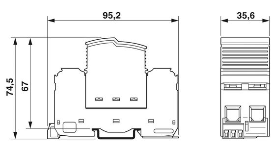 FLT-SEC-P-T1-1C-440/35-FM Phoenix contacttype 1 2 gecombineerde overspanningsbeschermer met 2 polen