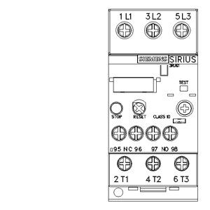 3RU6126-4EB1 Overbelastingsrelais voor zelfstandige motorbescherming Grootte S0 34...40 A Klasse 10
