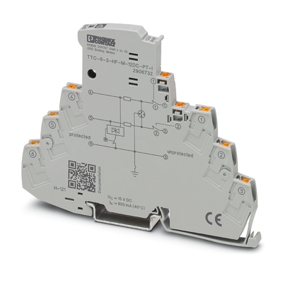 TTC-6-3-HF-M-12DC-PT-I Surge Protector by Phoenix Contact voor 12 V DC Rated Voltage