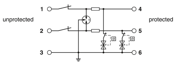 TTC-6-3-HF-M-12DC-PT-I Surge Protector by Phoenix Contact voor 12 V DC Rated Voltage