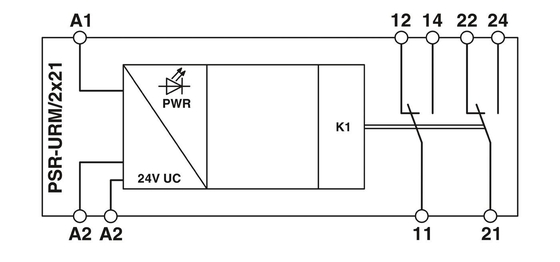 Spanningsrelais 2981363 PSR-SCF- 24UC/URM/2X21 Phoenix Contact Coupling Relais met theorie