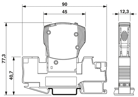 CB TM1 6A F1 P Phoenix Contact Thermisch Magnetisch Apparaat Schakelknoppen 5 polen 50 V DC
