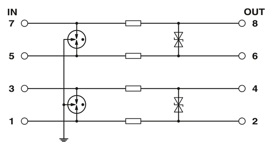 24 V gelijkspanningsspanning 2-pool overspanningsbeschermer 2804649 LIT LIT 4X1-24 door Phoenix Contact