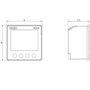 Standaard displaytype Vermogenbewakingsinrichting 7KM3120-1BA01-1EA0 voor paneelmeter