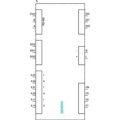 Standaard displaytype Vermogenbewakingsinrichting 7KM3120-1BA01-1EA0 voor paneelmeter