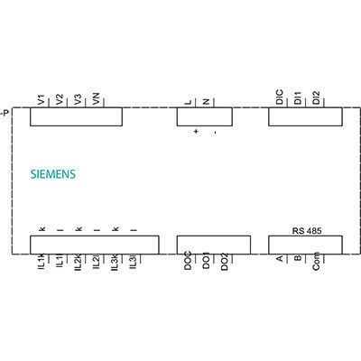 Standaard displaytype Vermogenbewakingsinrichting 7KM3120-1BA01-1EA0 voor paneelmeter
