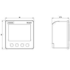 7KM PAC3220-1BA01-1EA0 meetapparaat standaard displaypaneel voor vermogenstoezicht