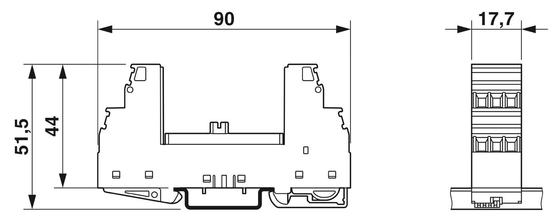 1 pool PT 4-EX I -BE Phoenix contactoverstromingsbeschermingsbasis voor elektrische systemen