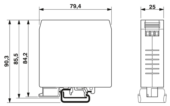 240 V wisselstroom L-N 50 Hz 60 Hz nominale middenfrequentie EMC-filter voor Phoenix Contact NEF 1-3