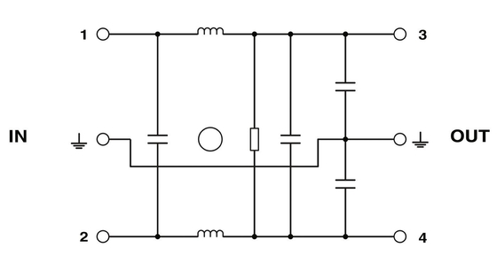 240 V wisselstroom L-N 50 Hz 60 Hz nominale middenfrequentie EMC-filter voor Phoenix Contact NEF 1-3