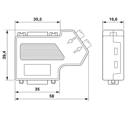 2708999 SUBCON-PLUS-CAN/SC2 Phoenix Contact D-SUB busconnector voor gemakkelijke installatie
