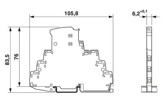 TTC-6-1X2-M-EX-UT-I-overspanningsbeschermer voor 2 polen door Phoenix Contact