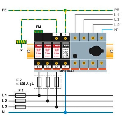 2858564 VAL-MS 320/3 1 Phoenix Contact Type 2 Overspanningsbeschermer 4 Pool 230 V AC Nominale