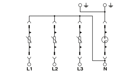 2858564 VAL-MS 320/3 1 Phoenix Contact Type 2 Overspanningsbeschermer 4 Pool 230 V AC Nominale