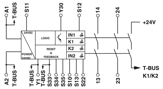 2981486 PSR-SCP-24DC/SDC4/2X1/B Phoenix Contact Safety Relays met spanningsrelaytheorie
