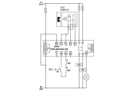 2981486 PSR-SCP-24DC/SDC4/2X1/B Phoenix Contact Safety Relays met spanningsrelaytheorie