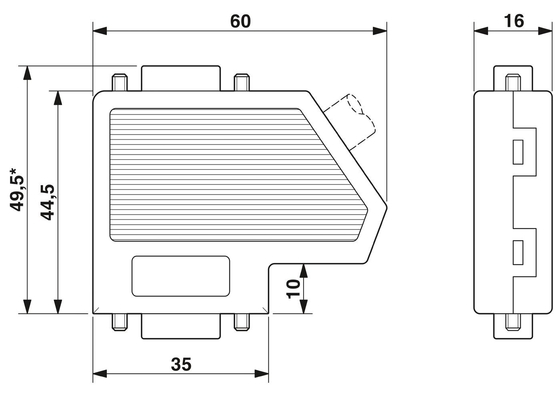 Professionele SUBCON-PLUS-PROFIB 2744348 Phoenix Contact D-SUB busconnector voor industriële