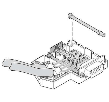 Professionele SUBCON-PLUS-PROFIB 2744348 Phoenix Contact D-SUB busconnector voor industriële