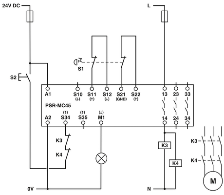 Beschermingsfunctie PSR-MC45-3NO-1DO-24DC-SP koppelrelais voor industriële toepassingen