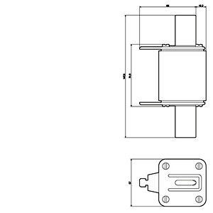 Siemens 3NA3360 LV HRC Fuse Link GL/GG met Front Indicator Grootte 3