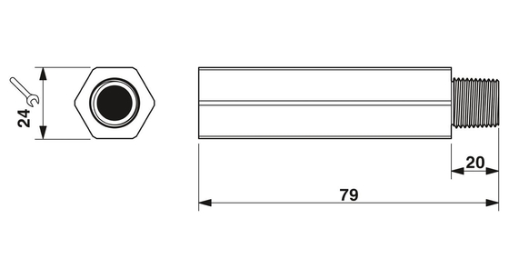 2 polenoverspanningsscherm met 24 V gelijkstroom nominale spanning Phoenix Contact S-PT-2XEX-24DC