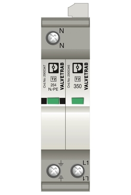 Phoenix Contact 2905333 VAL-SEC-T2-1S-350-FM Overspanningsbeschermer voor toepassingen met 3 polen