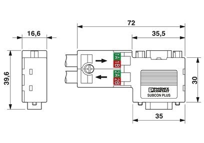 2313685 Phoenix Contact Industrieel onderdeel Interface Converters SUBCON-PLUS-PROFIB/90/PG/IDC