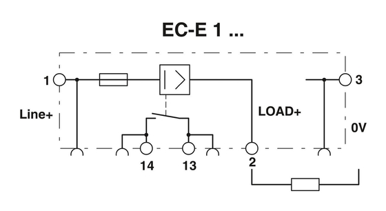 1 Pool elektronische schakelaar EC-E1 4A voor elektronische apparatuur met contact met Phoenix