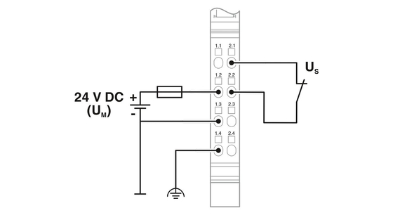 2861331 IB IL 24 PWR IN-PAC Phoenix Contact Power Module met IP20 beschermingsniveau