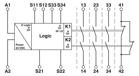 Spanningsrelais koppelingsrelais 1051298 PSR-SCP-24UC/CE2/3X1/1X2/B van Phoenix Contact