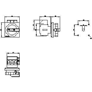 3LD2103-1TP53 Basisapparatuur voor het ontkoppelen van een schakelaar voor industriële elektriciteitsdistributie
