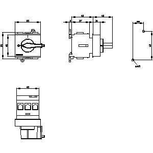 PLC 3LD2130-0TK13 Basic Devices Disconnecting Switch voor flexibele stroomverdeling