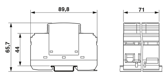 230V AC 4-pool overspanning beschermer voor VAL-MS 230IT/3 1-FM Industrial door Phoenix Contact