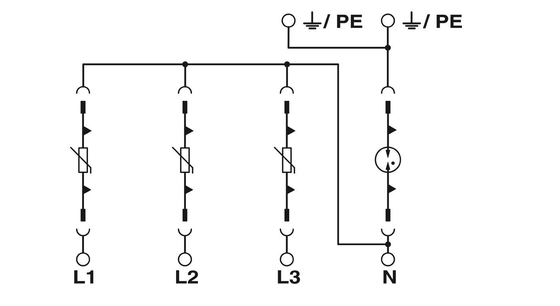 230V AC 4-pool overspanning beschermer voor VAL-MS 230IT/3 1-FM Industrial door Phoenix Contact