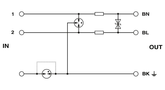 24 V gelijkspanningsoverspanningsbeschermer voor 1/2&quot; Phoenix Contact S-PT-1X2-24DC-1/2