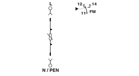 230 V wisselstroom nominale spanning 2868033 VAL-MS 60/FM Phoenix Contact Type 2 Overspanningsbeschermer