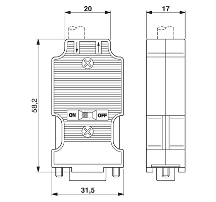 Phoenix Contact SUBCON-PLUS-ARCNET/AX/SC038 D-SUB busconnector voor industriële netwerken