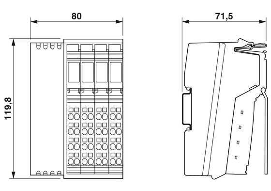 Phoenix Contact Bus Coupler IL MOD BK DI8 DO4-PAC Geschikt voor klantvereisten