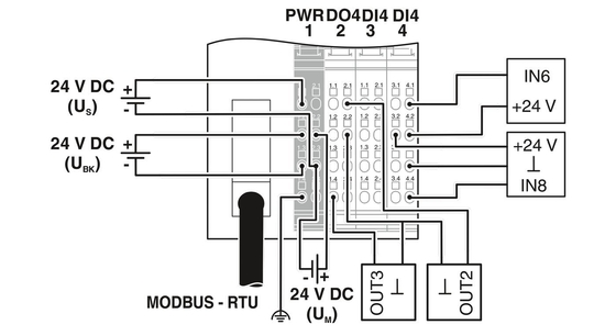 Phoenix Contact Bus Coupler IL MOD BK DI8 DO4-PAC Geschikt voor klantvereisten