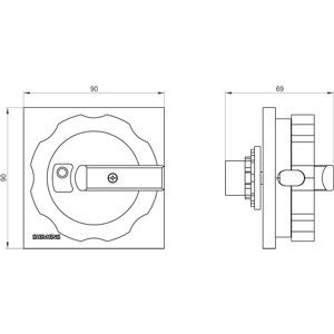 PLC 3LD9284-3D Rotary Actuator in rood/geel voor een soepele en nauwkeurige positionering