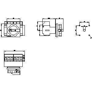 Siemens 3LD2103-4VP51 Basic Devices Disconnecting Switch voor industriële toepassingen