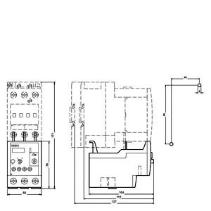 Siemens 3RU5136-4BB0 Overbelastingsrelais 40...50 A Grootte S2 Klasse 10 voor motorbescherming