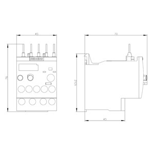 Gesloten Siemens 3RU6116-0EB0 overbelasting relais 11 16 A Grootte S00 Klasse 10 voor motorbescherming