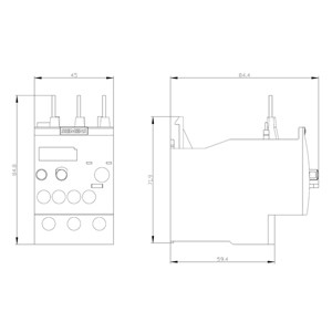 PROTECTIVE Siemens 3RU6126-4CB0 Overbelastingsrelais 34...40 A Grootte S0 Klasse 10 voor contactbelasting