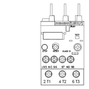 PROTECTIVE Siemens 3RU6126-4CB0 Overbelastingsrelais 34...40 A Grootte S0 Klasse 10 voor contactbelasting