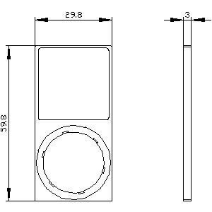 Siemens 3SU1900-0AQ10-0AA0 SIRIUS ACT 22 mm vierkant lijm montage labelhouder voor labelplaat