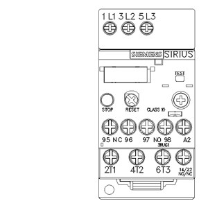 Siemens 3RU6116-1CB1 Overbelastingsrelais 11...16 A Grootte S00 Klasse 10 voor motor alleen
